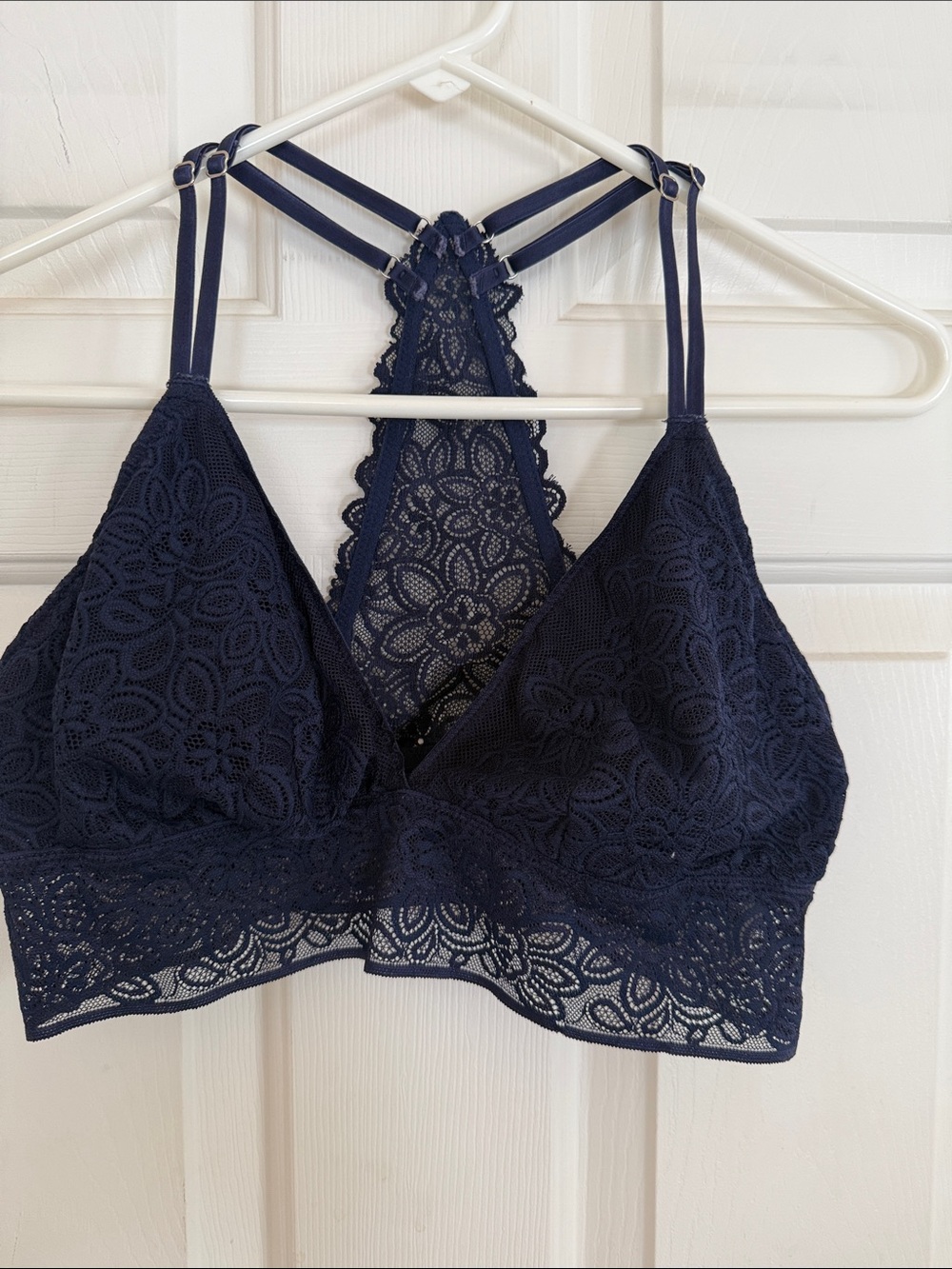 aerie Navy Lace Racerback Bralette